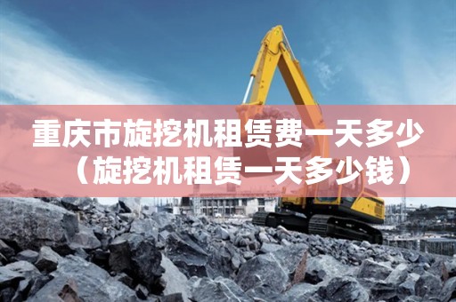 旋挖钻机培训机构，重庆市旋挖机租赁费一天多少（重庆市旋挖机租赁费一天多少元）插图